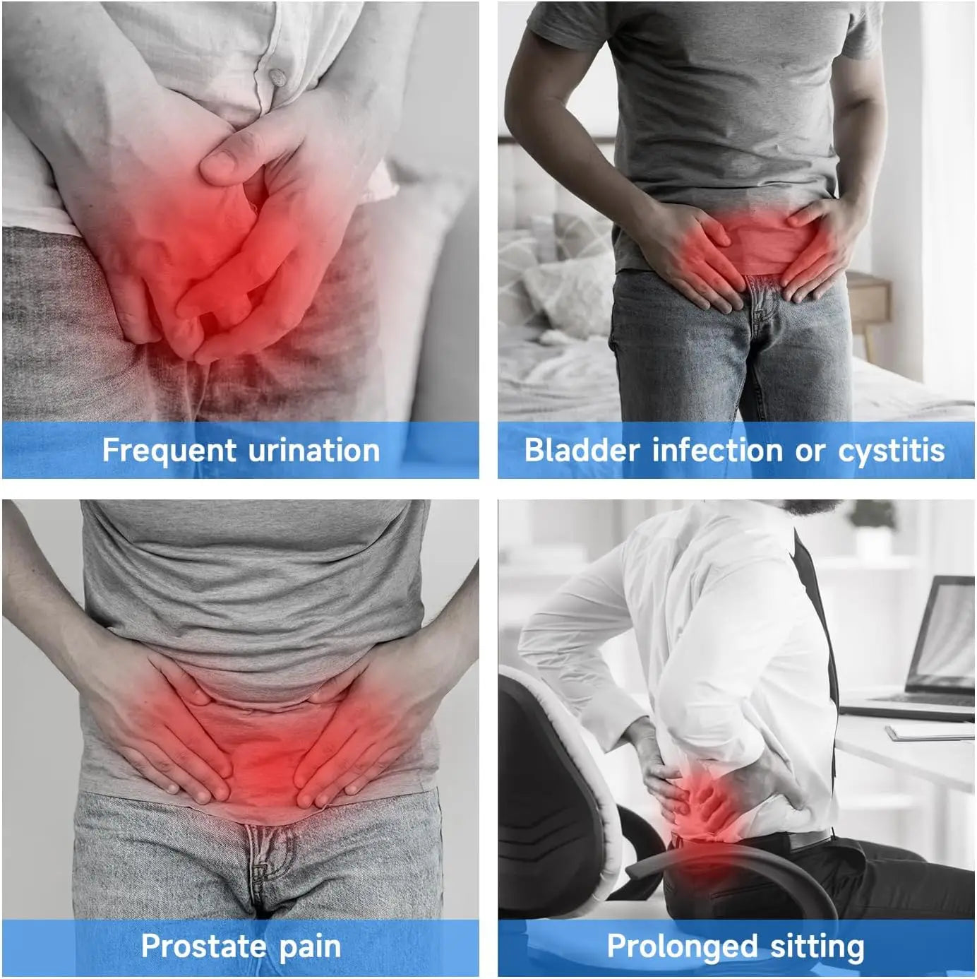 ZONGKUNG Red Light Therapy Pad 660nm and 850nm Prostate Wellness