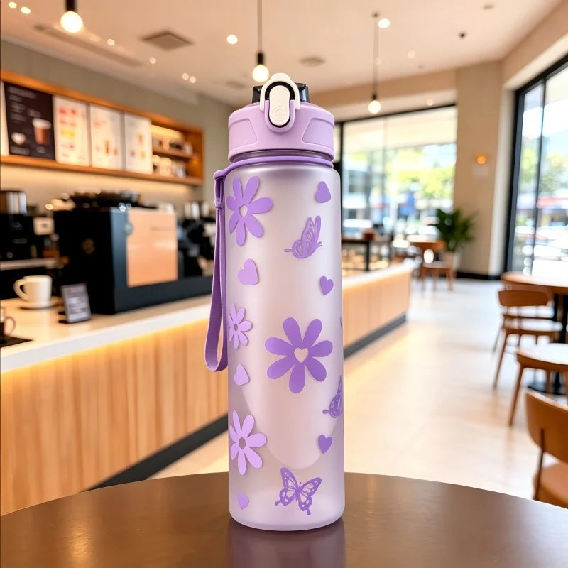 Large Capacity Sports Water Bottle Leak Proof With Time Scale