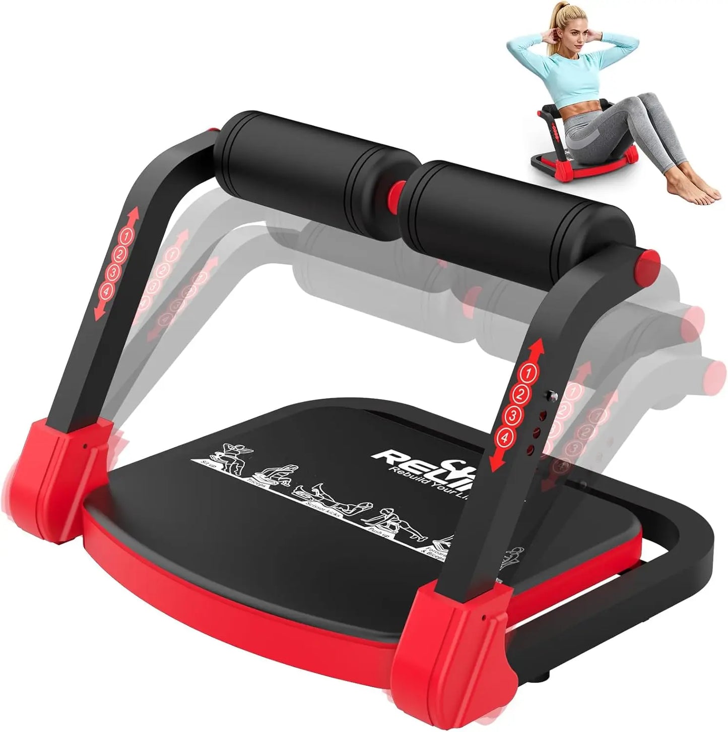 Relife Adjustable Core Training Machine Sit Up Equipment