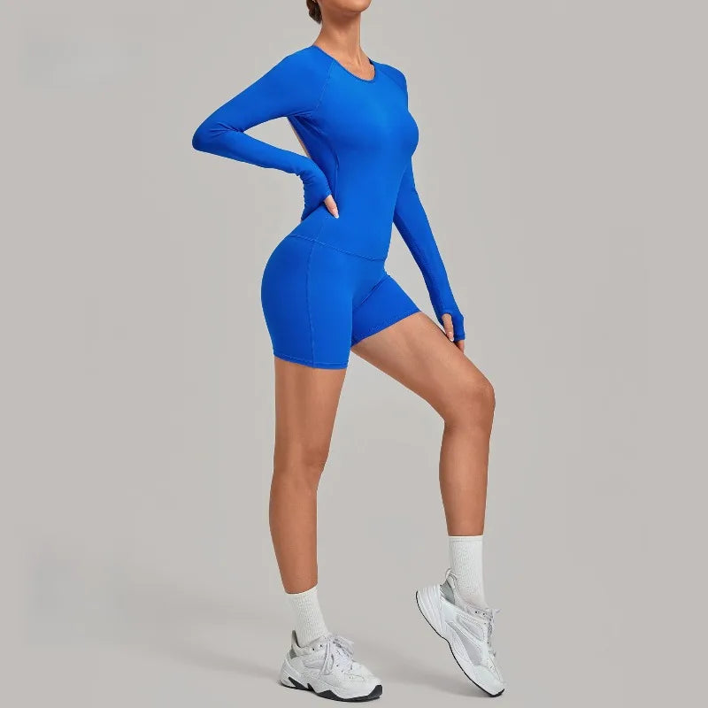 SVRNYX ZM Womens Seamless Yoga Jumpsuits For Training And Gym