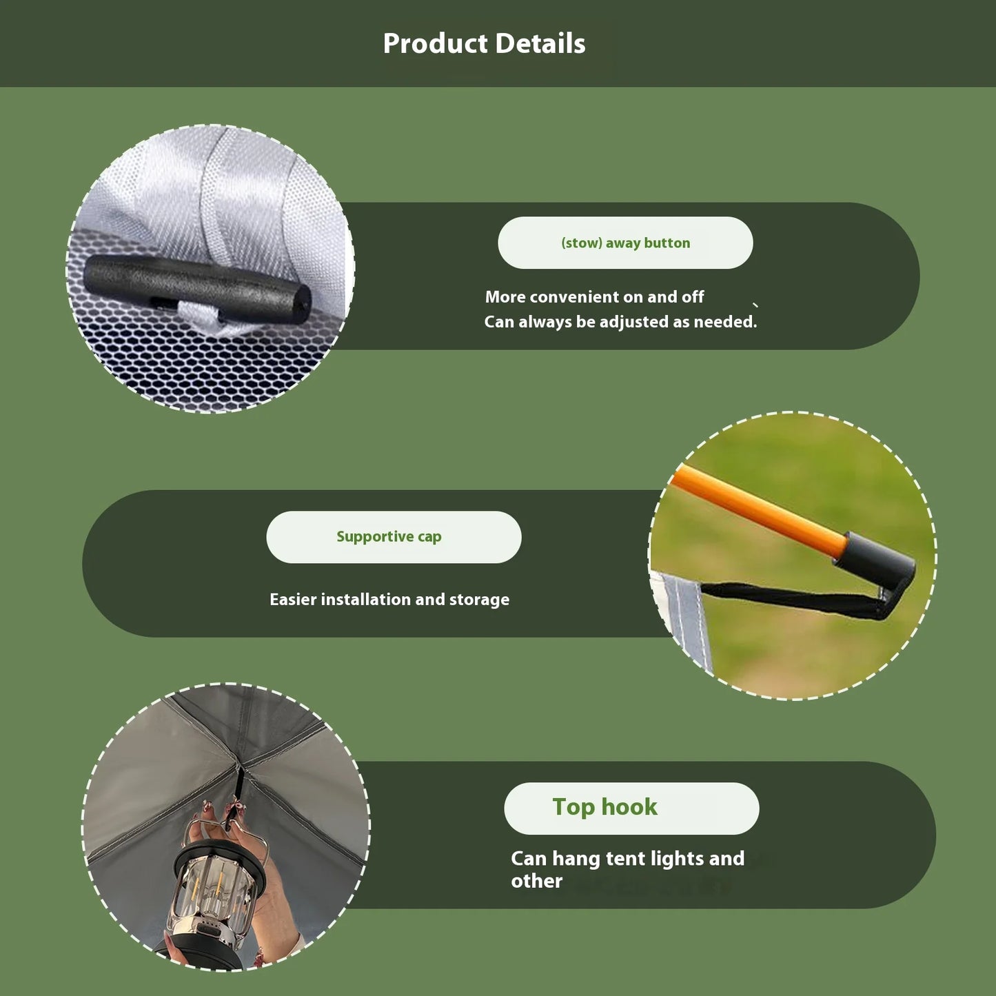 Pakicetus All Weather Automatic Tent Sunshade Quick 60 Second Setup