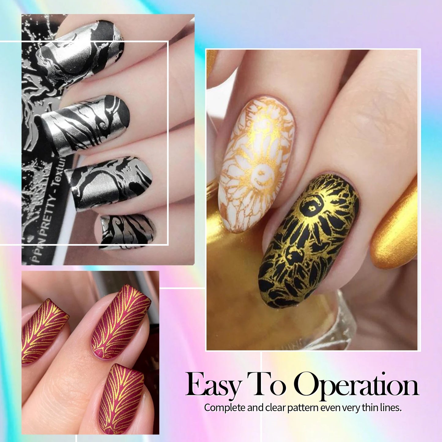 Born Pretty Nail Art Stamping Polish Varnish Kit Set