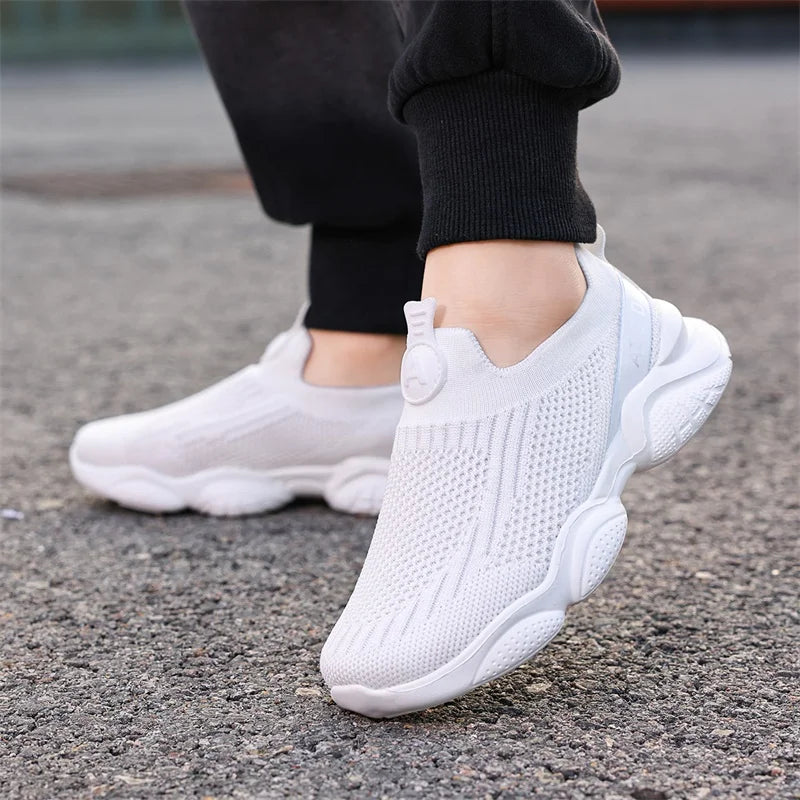 Kids Breathable Knit SlipOn Casual Shoes Unisex Lightweight Running