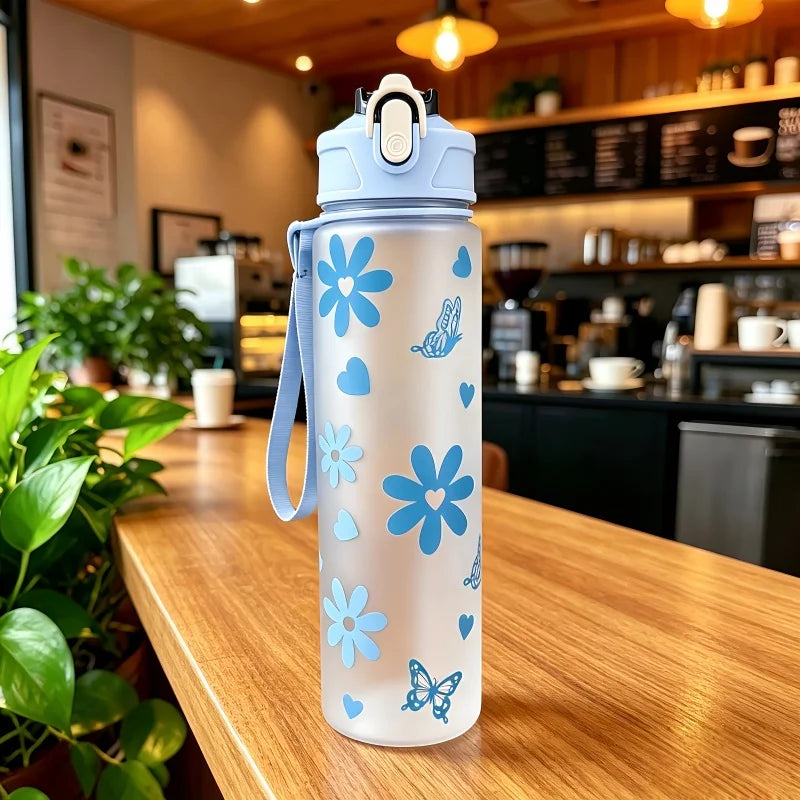 Large Capacity Sports Water Bottle Leak Proof With Time Scale