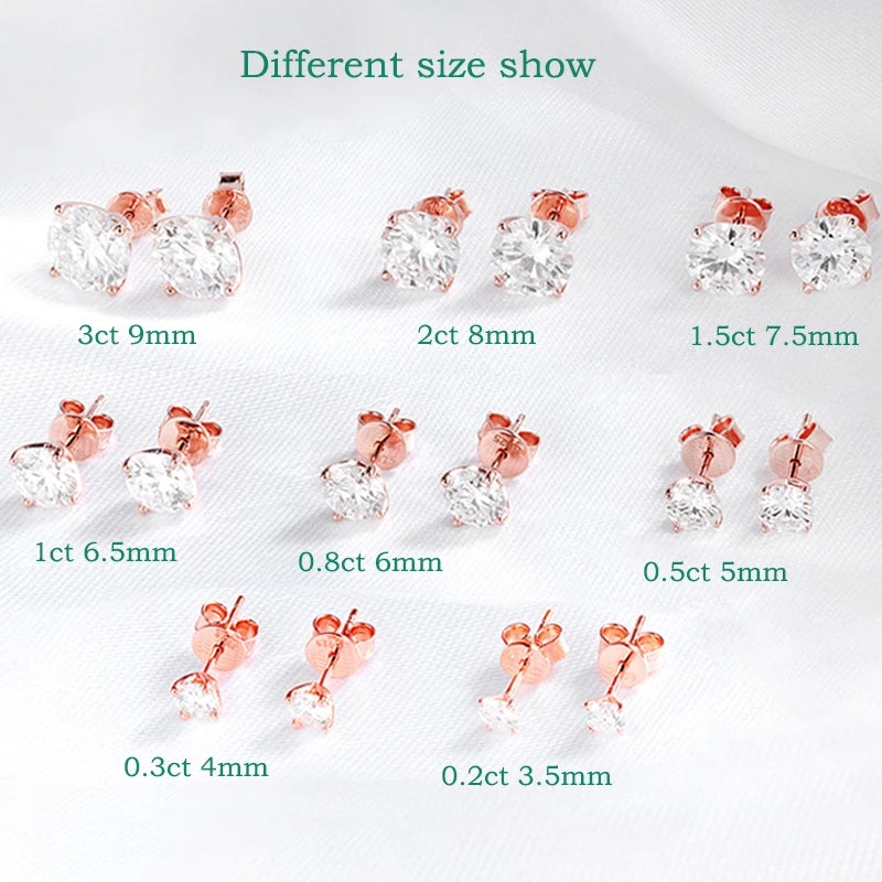 SMYOUE Moissanite Stud Earrings For Women And Men 925 Sterling