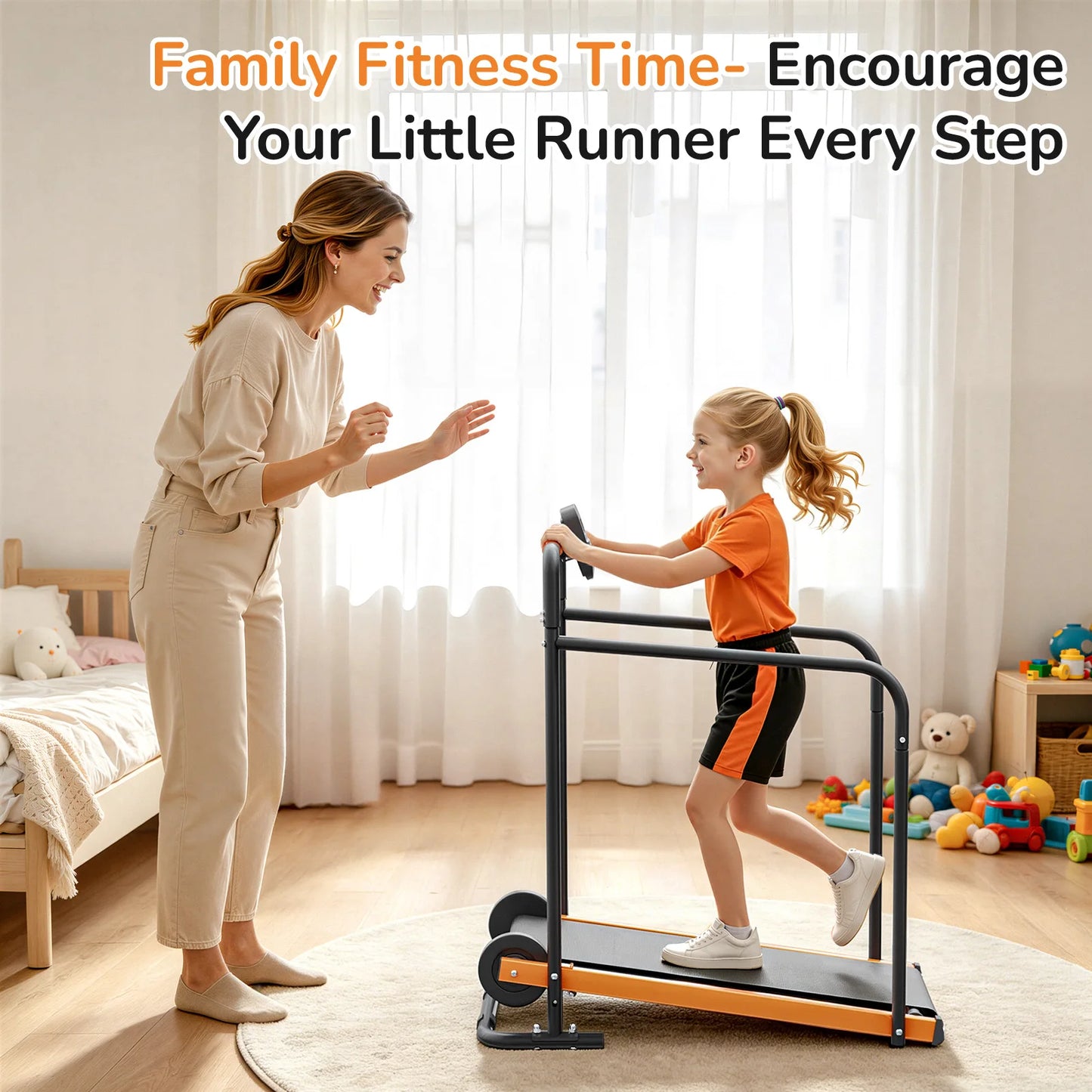 Akluer Kids Non-Electric Self Propelled Walking Pad Treadmill