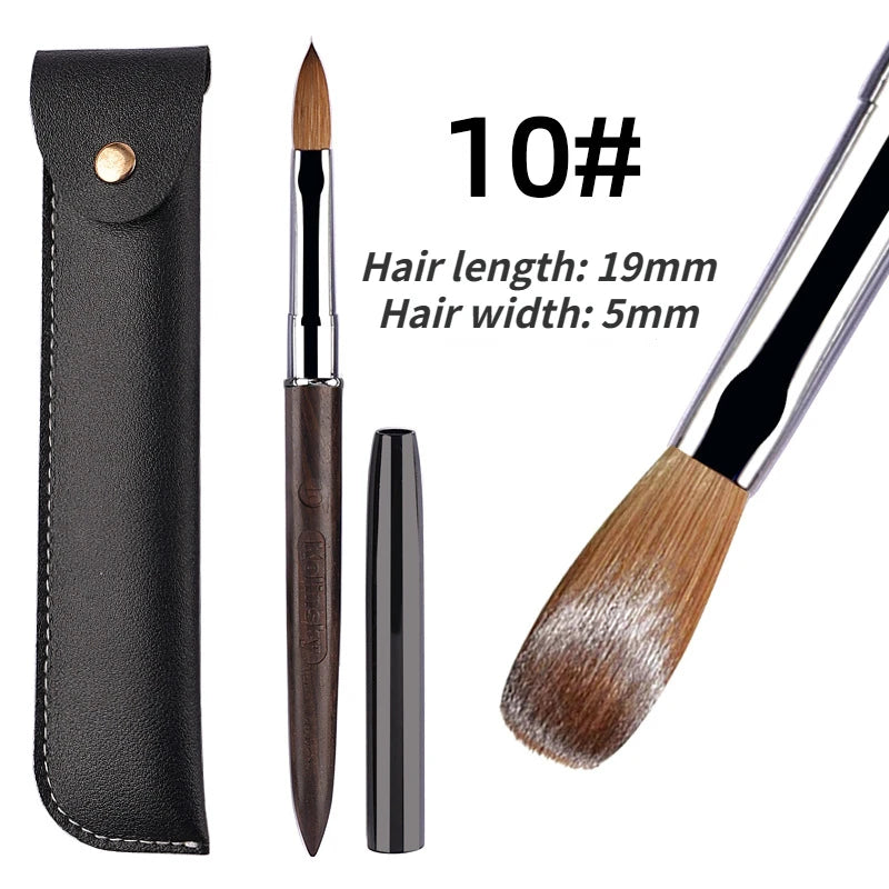 Kolinsky Acrylic Nail Brush With Wooden Handle For Gel Carving