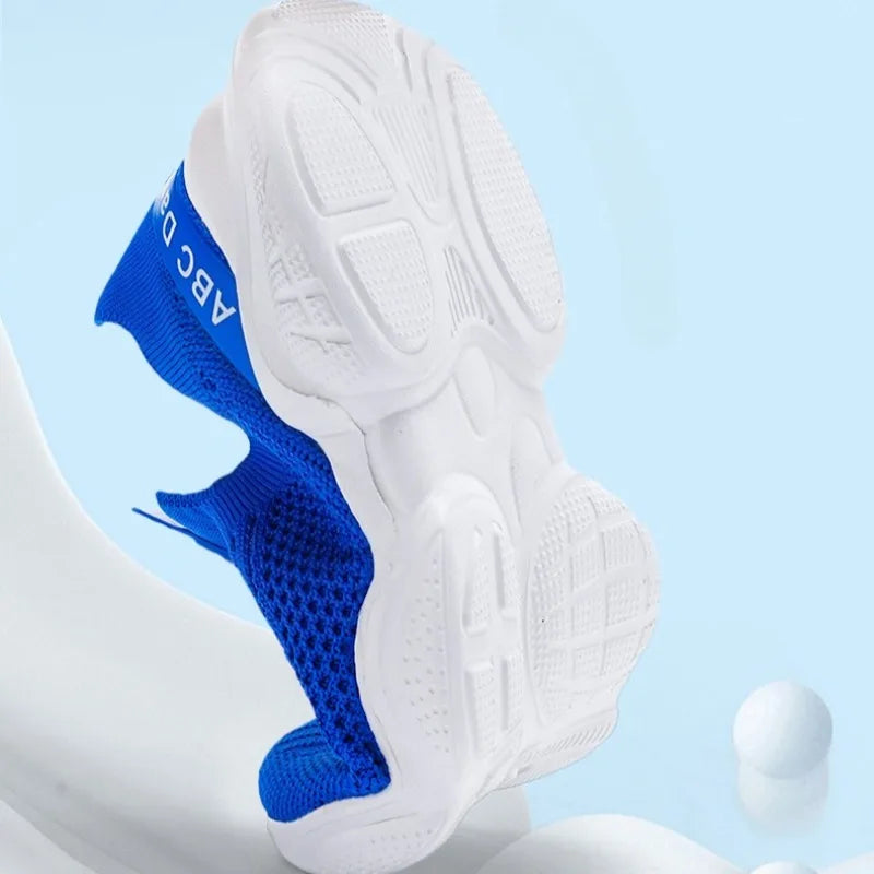Kids Breathable Knit SlipOn Casual Shoes Unisex Lightweight Running