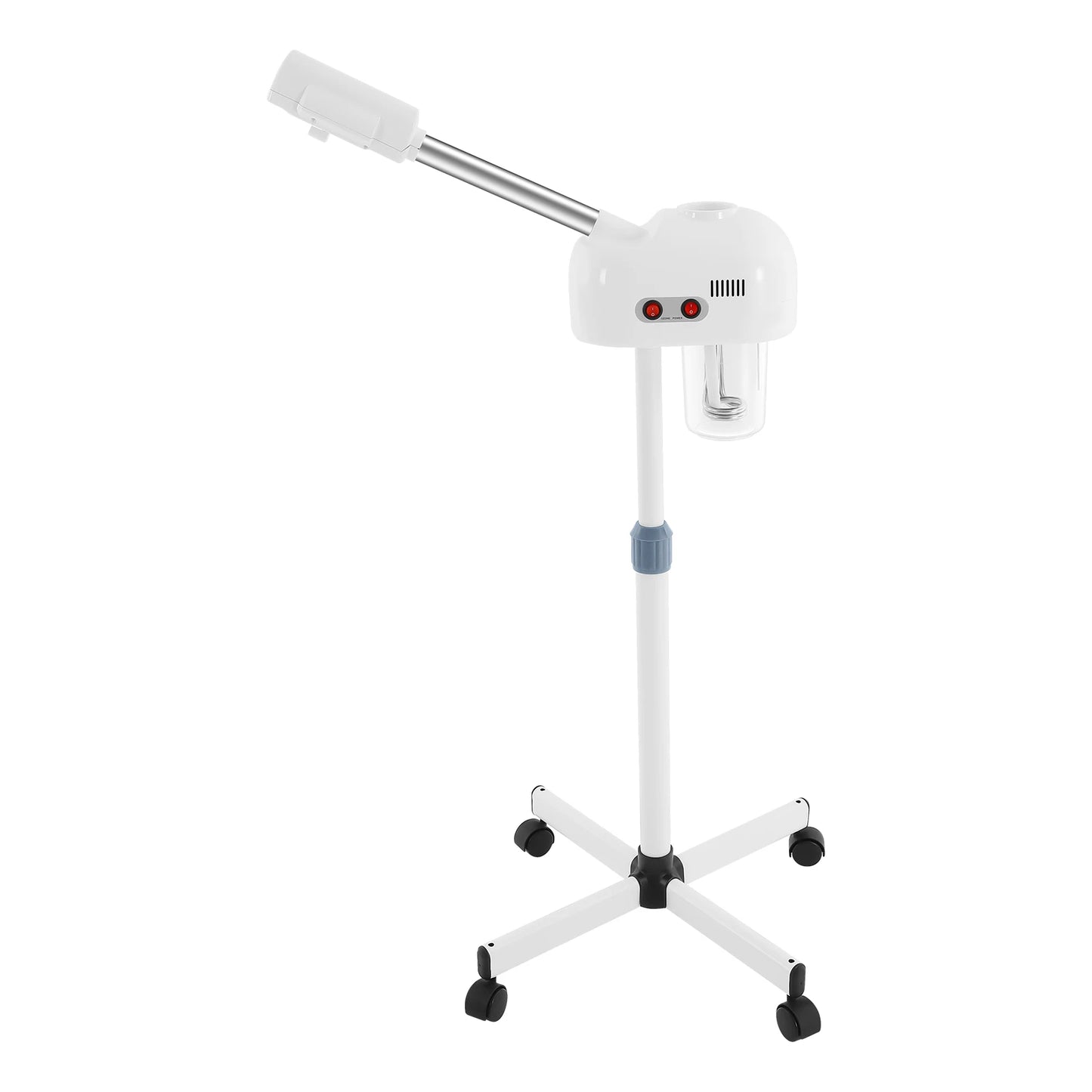 Ozone Facial Steamer Wheels With Adjustable Height And Rotating Nozzle