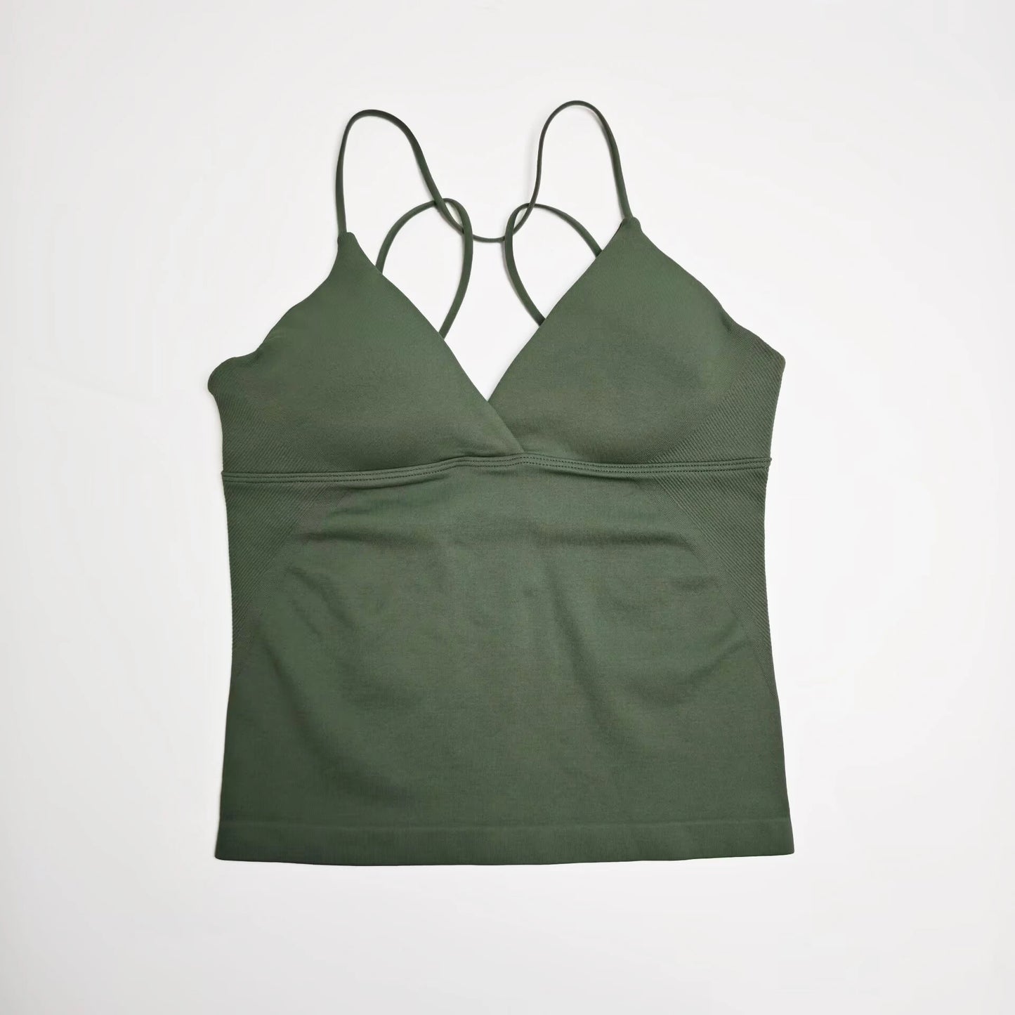 Seamless Nclagen Vision Twist Front Longline Yoga Vest