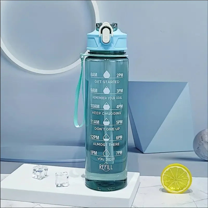Large Capacity Sports Water Bottle Leak Proof With Time Scale