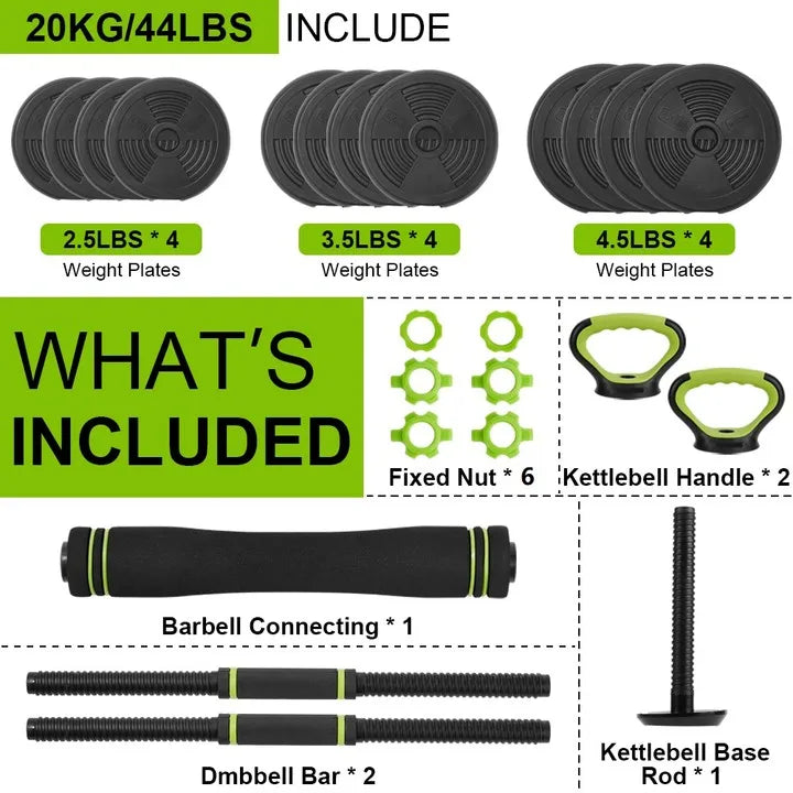Twister.Ck 4 In 1 Adjustable Dumbbells Free Weight Set With Connector