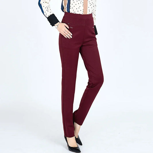TQGQG Womens High Waist Elastic Cargo Pants Streetwear