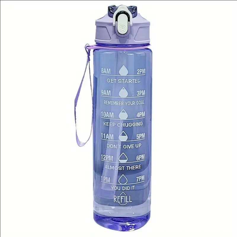 Large Capacity Sports Water Bottle Leak Proof With Time Scale