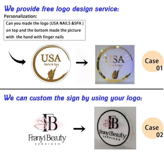 Custom LED Acrylic Neon Signage For Logo Printing For Salons And Offices