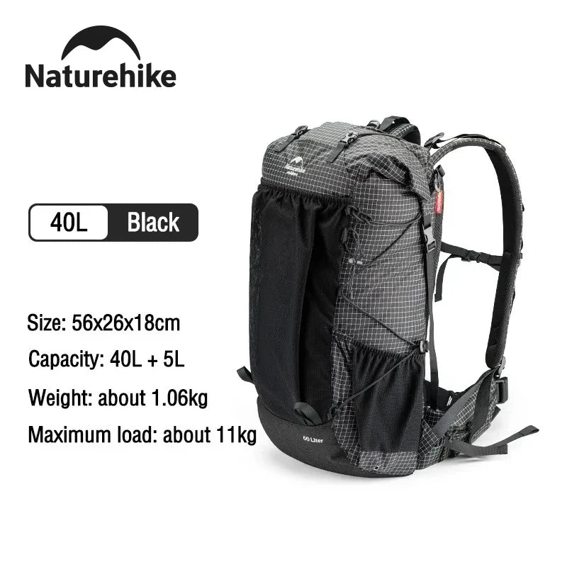 Naturehike Waterproof Hiking Backpack With Rain Cover For Travel