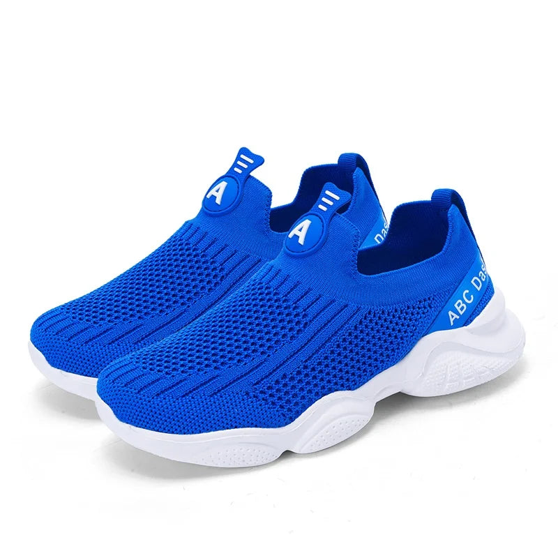 Kids Breathable Knit SlipOn Casual Shoes Unisex Lightweight Running