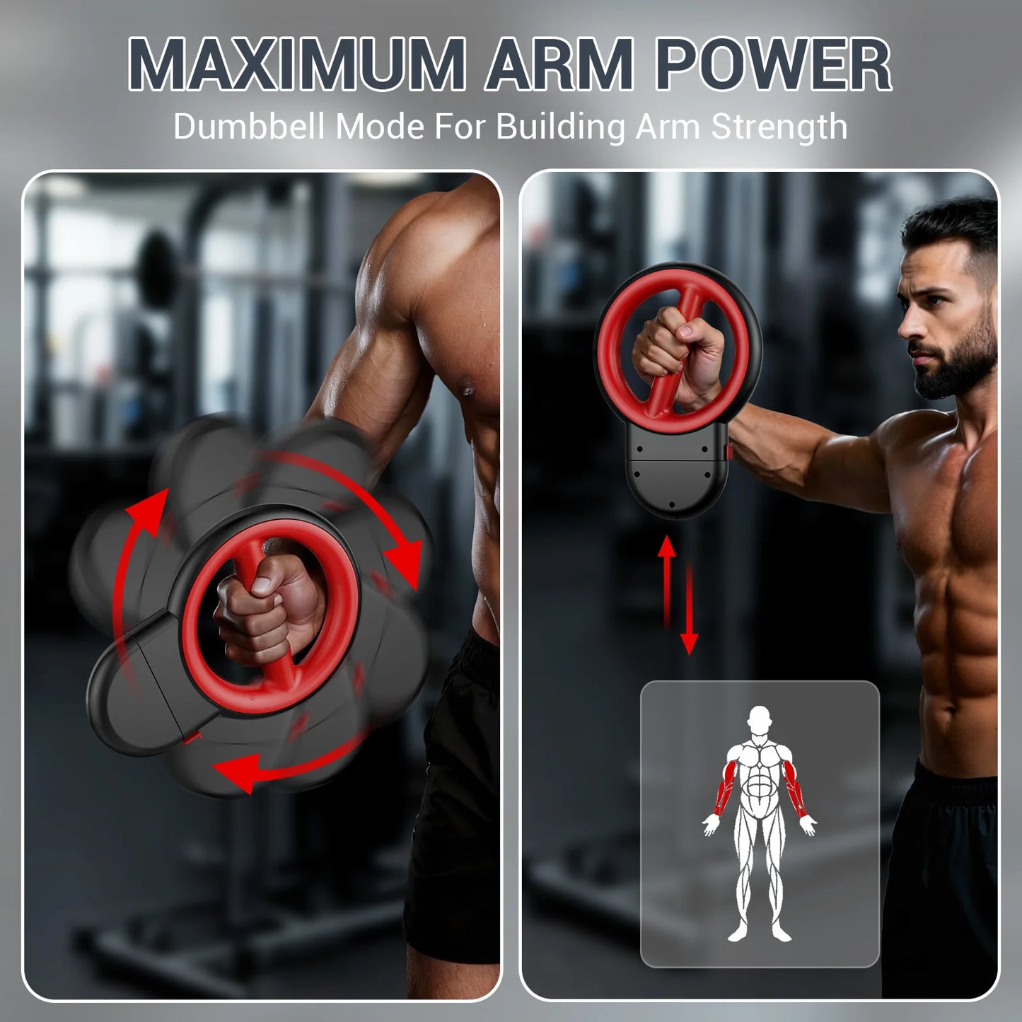 Three In One Upper Body Strength Trainer With Forearm Crank