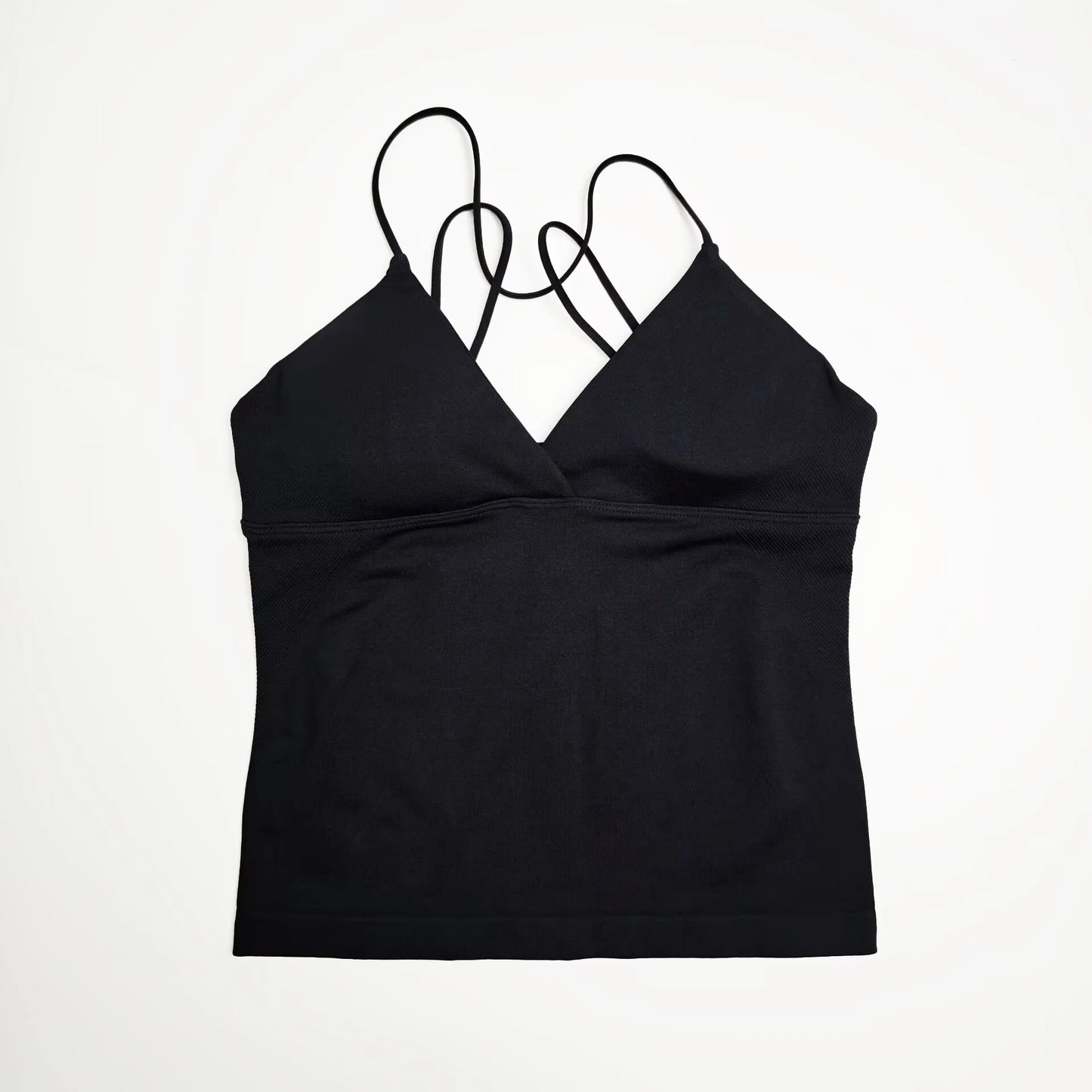 Seamless Nclagen Vision Twist Front Longline Yoga Vest