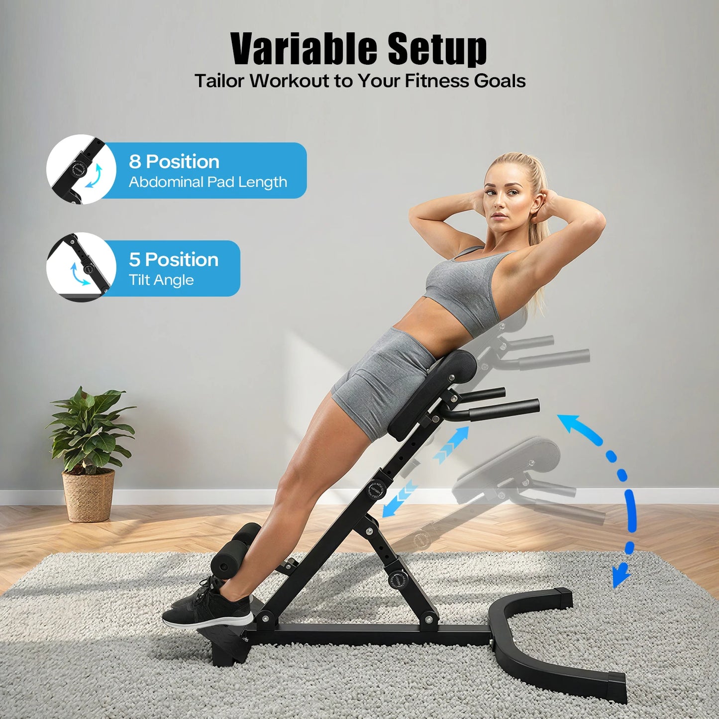 Multifunctional Roman Chair Back Extension Hyperextension Bench