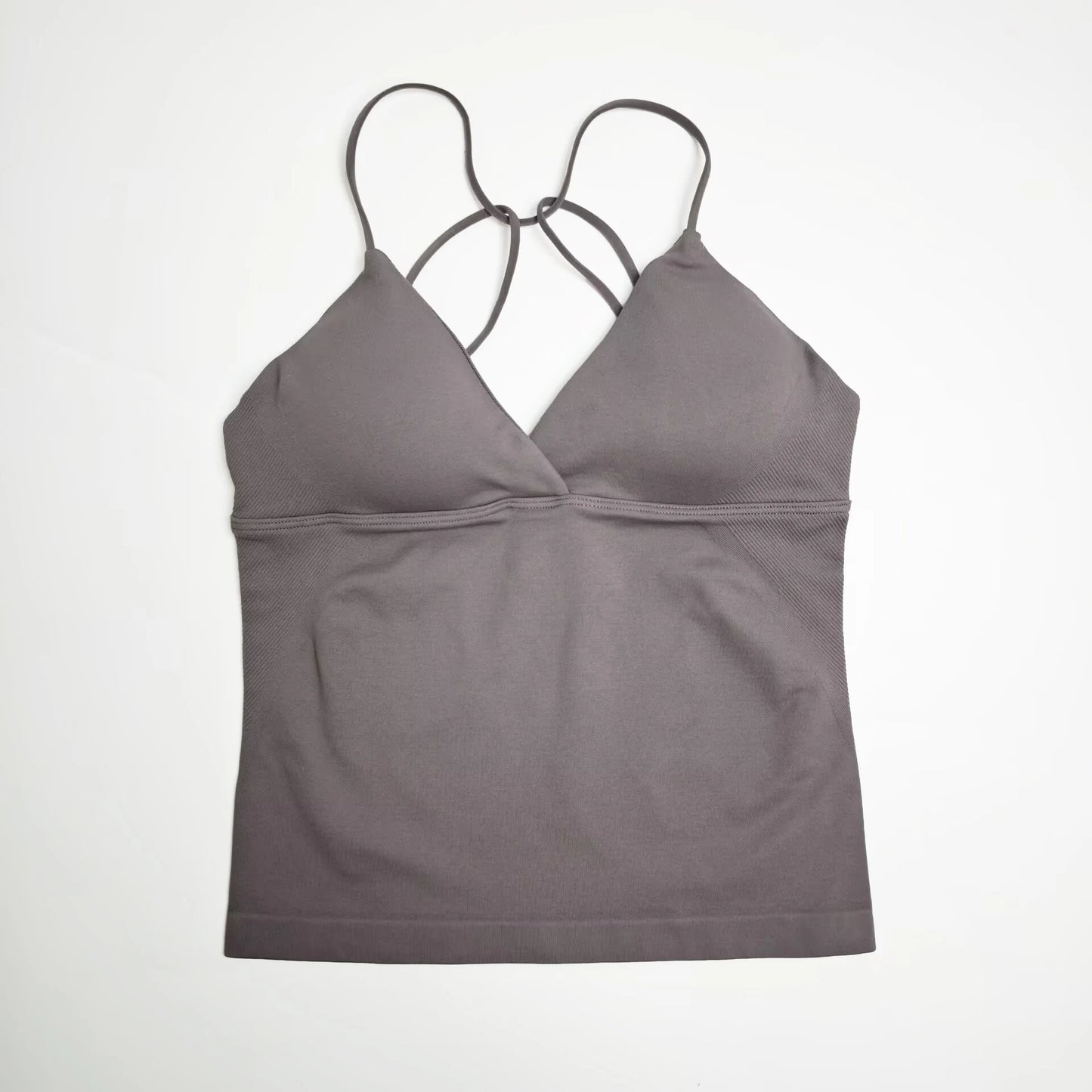 Seamless Nclagen Vision Twist Front Longline Yoga Vest