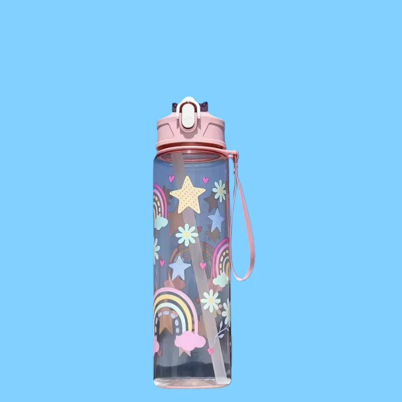Large Capacity Sports Water Bottle Leak Proof With Time Scale