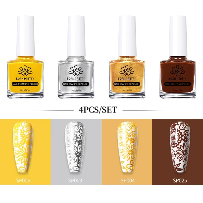 Born Pretty Nail Art Stamping Polish Varnish Kit Set