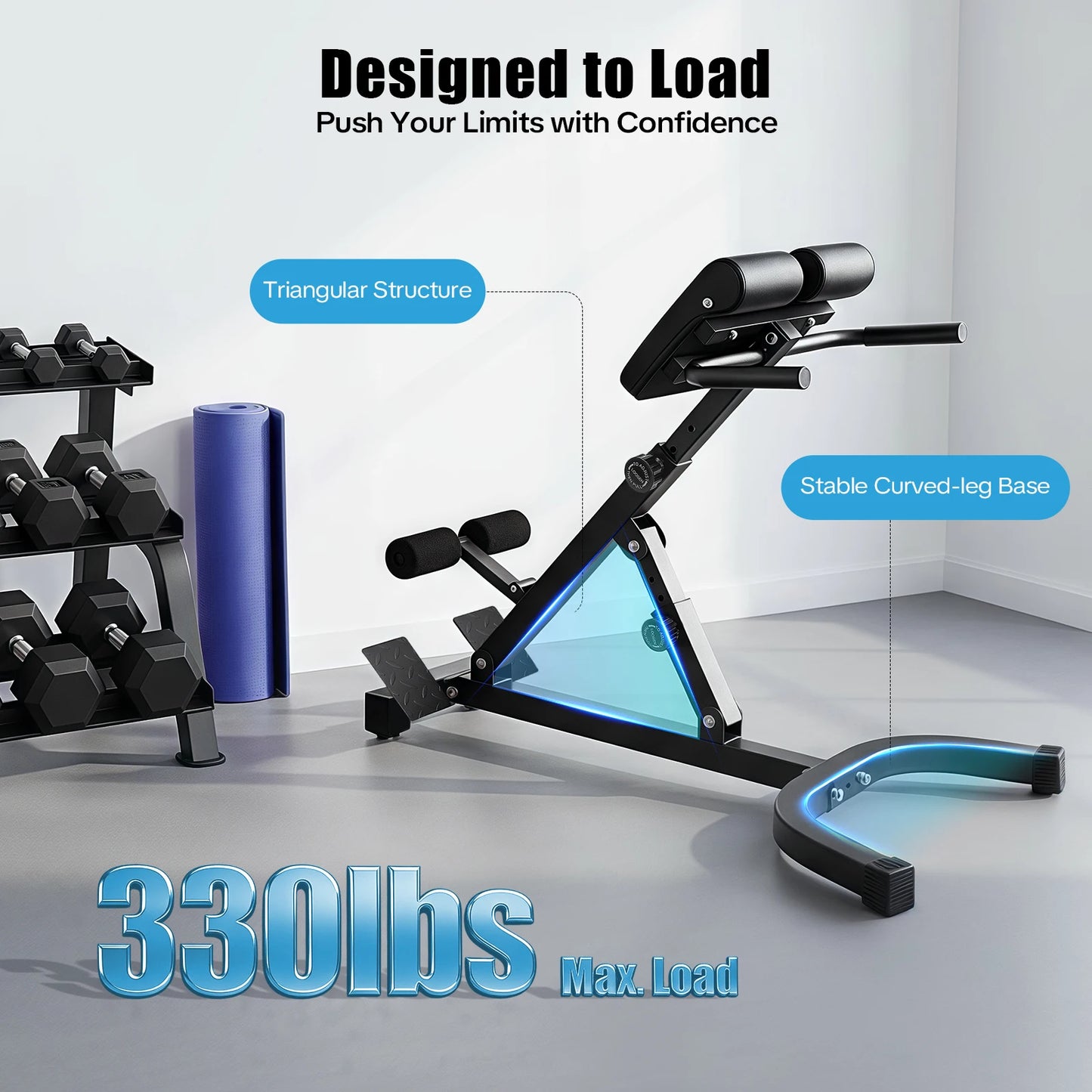 Multifunctional Roman Chair Back Extension Hyperextension Bench