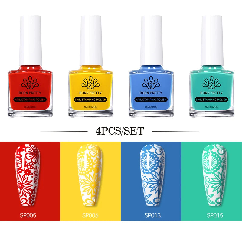 Born Pretty Nail Art Stamping Polish Varnish Kit Set